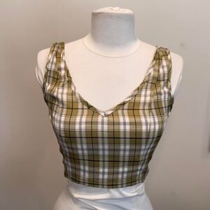 Plaid‎ Crop Tank 🤎✨